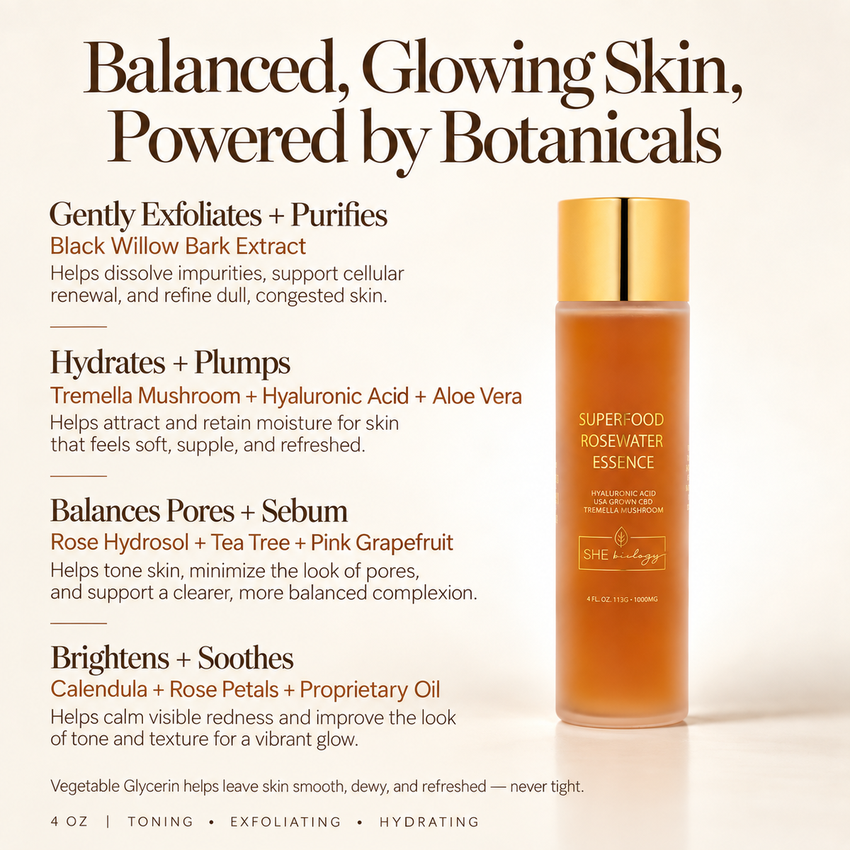 Clove Skincare Superfood Rosewater Essence (Travel Size)